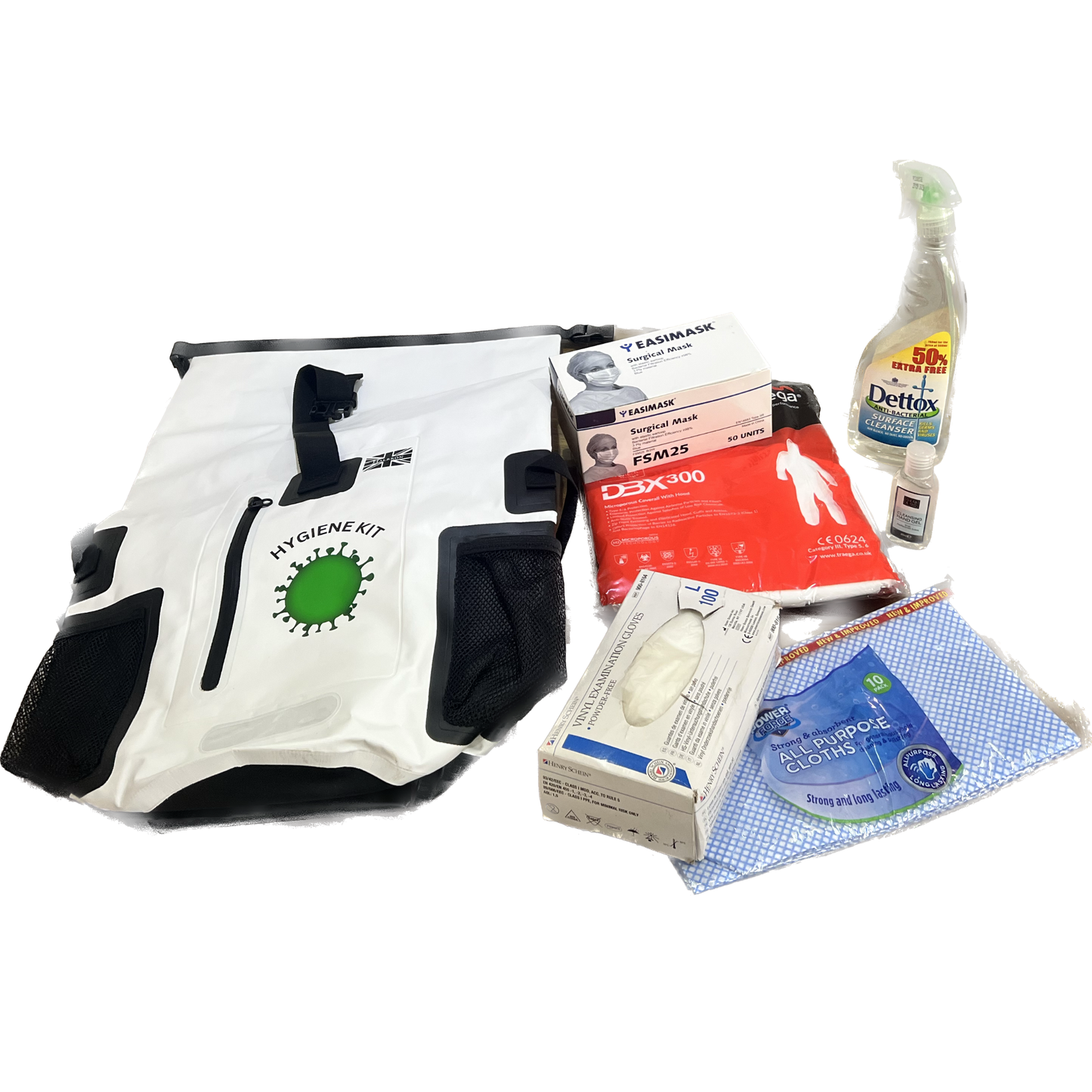 30L PVC Waterproof Backpack Style Hygiene Kit Storage Bag